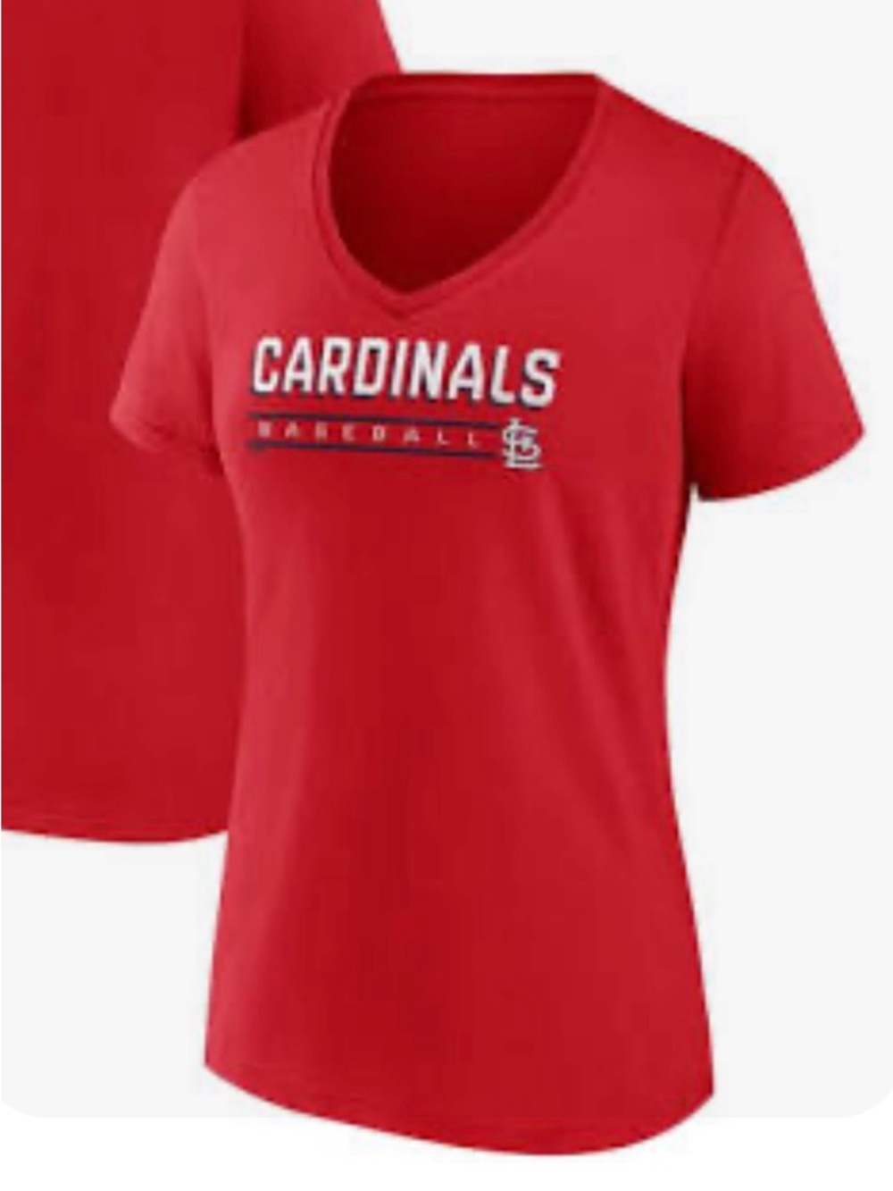 Fanatics Red Cardinals V-Neck Women's Tee